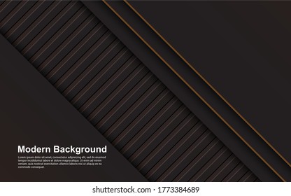 Illustration vector graphic of abstract background black and brown color modern design