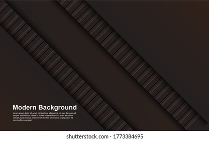 Ilustración vectorial gráfico de fondo abstracto de color negro y marrón diseño moderno