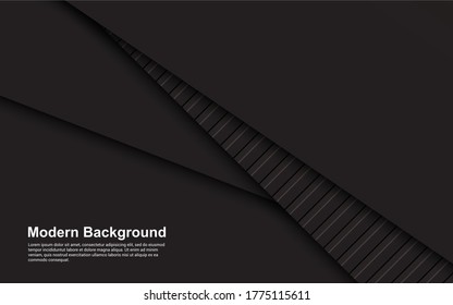 Ilustración vectorial gráfico de fondo abstracto de color negro y marrón diseño moderno