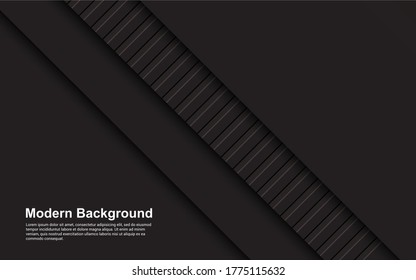 Illustration vector graphic of abstract background black and brown color modern design
