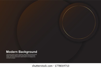 Ilustración vectorial gráfico de fondo abstracto de color negro y marrón diseño moderno