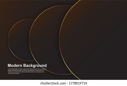 Illustration vector graphic of abstract background black and brown color modern design