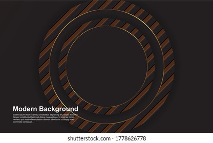 Illustration vector graphic of abstract background black and brown color modern design