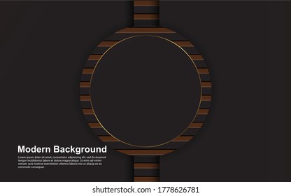Illustration vector graphic of abstract background black and brown color modern design