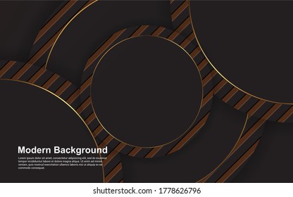 Illustration vector graphic of abstract background black and brown color modern design