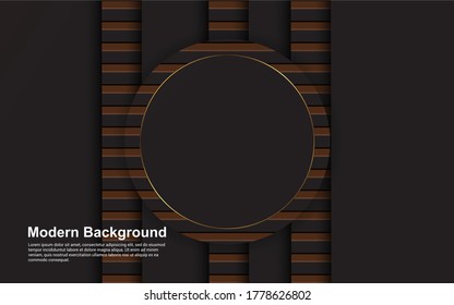 Illustration vector graphic of abstract background black and brown color modern design