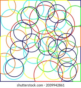 Illustration vector graphic of Abstract background with colorful circle outline