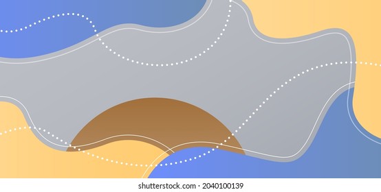 Illustration, Vektorgrafik abstrakter Hintergrund mit minimalistischem Wasserwellenstil und Kombination Blau und Orange. Gut geeignet für Tapeten, Wanddekoration, Banner, Poster, Druckkunst und andere