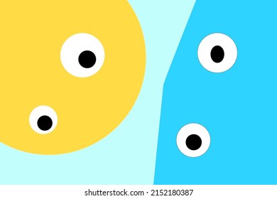 illustration vector graphic abstract background flat color with eye
