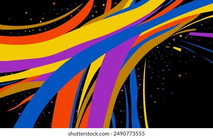 illustration vector graphic of abstract background retro colorful