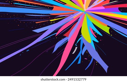 illustration vector graphic of abstract background colorful explode design