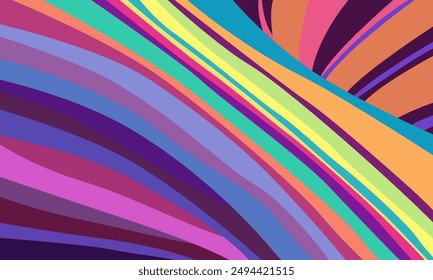 illustration vector graphic of abstract background colorful curved