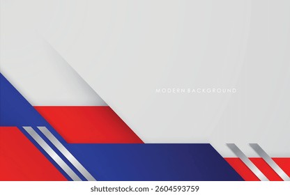 Illustration vector graphic of abstract background blue and red gradients with white color overlap layers modern