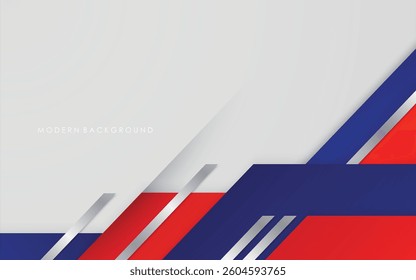 Illustration vector graphic of abstract background blue and red gradients with white color overlap layers modern