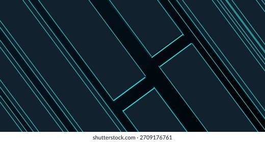 Illustration vector graphic of abstract background black and blue color with blue line modern