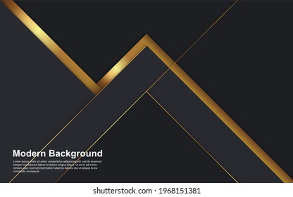 Illustration vector graphic of abstract black and gold background diagonal	
