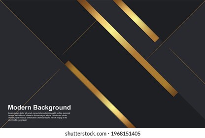 Illustration vector graphic of abstract black and gold background diagonal	

