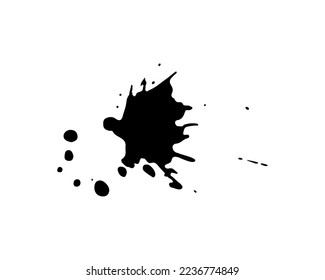 illustration vector graphic of Abstract black ink blot isolated on white background. Grunge vector paint splat. vector eps10.
