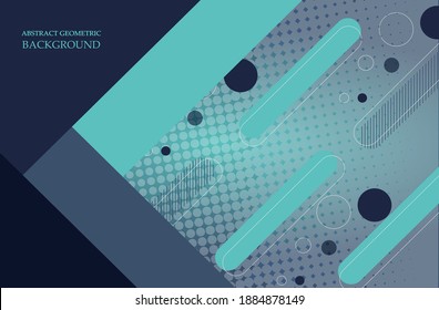 Ilustración vectorial gráfico abstracto fondo azul geométrico