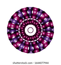 illustration vector graphic of abstract circles. very pretty with purple 3d effect. fit for logo or symbol