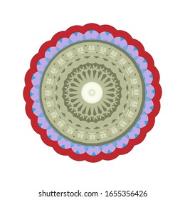 illustration vector graphic of Abstract coloring hand drawn mandala vector design. Circular ornament design element.  fit for logo, icon or symbol, etc