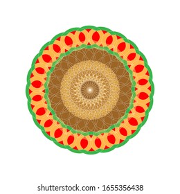 illustration vector graphic of Abstract coloring hand drawn mandala vector design. Circular ornament design element.  fit for logo, icon or symbol, etc