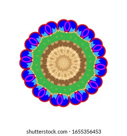 illustration vector graphic of Abstract coloring hand drawn mandala vector design. Circular ornament design element.  fit for logo, icon or symbol, etc