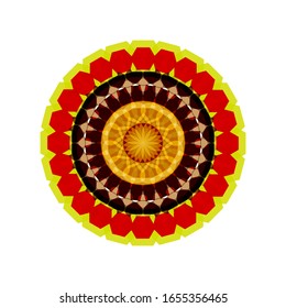 illustration vector graphic of Abstract coloring hand drawn mandala vector design. Circular ornament design element.  fit for logo, icon or symbol, etc