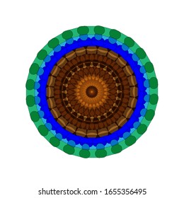 illustration vector graphic of Abstract coloring hand drawn mandala vector design. Circular ornament design element.  fit for logo, icon or symbol, etc
