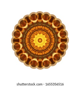 illustration vector graphic of Abstract coloring hand drawn mandala vector design. Circular ornament design element.  fit for logo, icon or symbol, etc