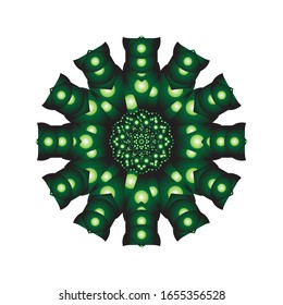 ilustración vectorial de color abstracto de diseño vector mandala dibujado a mano. Elemento de diseño de adorno circular. para el logotipo, icono o símbolo, etc