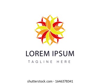 Illustration vector graphic of abstract crescent logo on a white background. Minimalist logo design. Round circle colorful abstract techno logo vector Illustration. Vector Illustration EPS10. 
