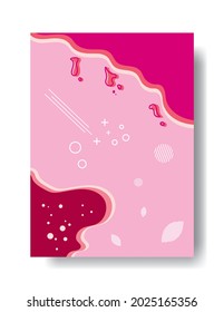 Gráfico vectorial de ilustración de diseño abstracto con temas rosados. Adecuado para el arte de pared, impresión digital de lienzo, portada de afiches, decoración, mobiliario, etc.