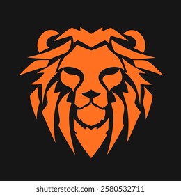 illustration vector graphic of abstract design template lion head logo