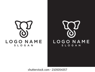 illustration vector graphic of abstract elephant logo.