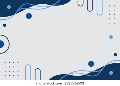 Illustration Vector Graphic of Abstract Fluid Geometric Background Template Colorful Blue. Simple and Modern Concept.