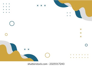 Gráfico vectorial de ilustración de la plantilla de fondo geométrico abstracto de fluido azul y naranja colorido. Concepto sencillo y moderno.
