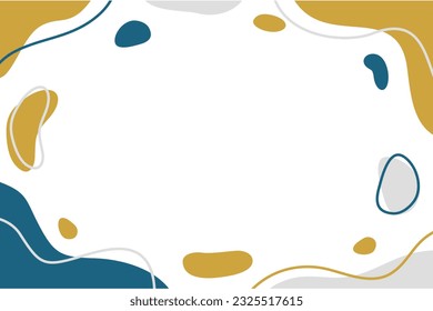 Illustration Vektorgrafik von abstrakter, flüssiger, blauer und orangefarbener Hintergrundvorlage. Moderner geometrischer Hintergrund. Einfaches und modernes Konzept.