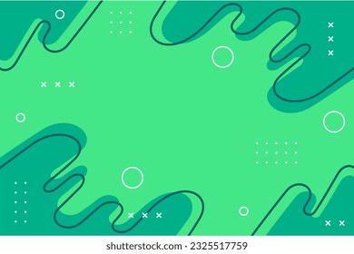 Illustration Vector Graphic of Abstract Fluid Colorful Green Background Template. Geometric Modern Background. Simple and Modern Concept.