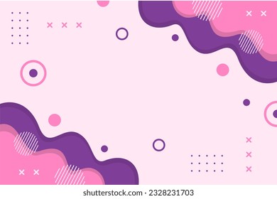 Illustration Vector Graphic of Abstract Fluid Colorful Pink and Purple Background Template. Geometric Modern Background. Simple and Modern Concept.