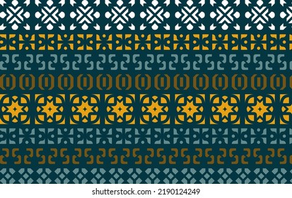 Illustration vector graphic of abstract geometric pattern set with different color. Good for background, wallpaper, fabric, textile, print, decoration, fashion, shirt, hoodie