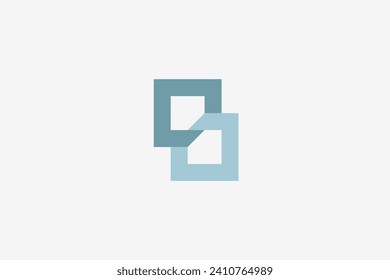 Illustration vector graphic of abstract geometric square number eight. Good for logo