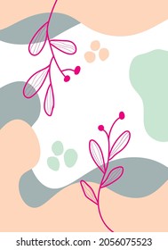 illustration vector graphic of abstract hand-drawn flowers. suitable for poster, interior print wall art, furniture, canvas digital print, etc.