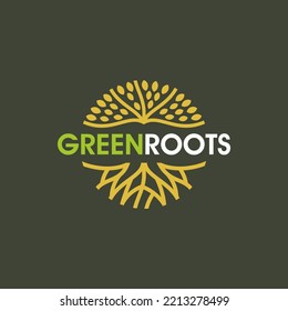 Illustration vector graphic of abstract life root on white background vector logo design template