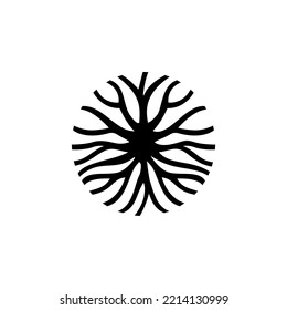 Illustration vector graphic of abstract life root on white background vector logo design template