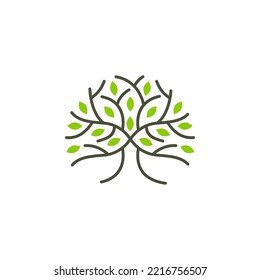 Illustration vector graphic of abstract life root on white background vector logo design template