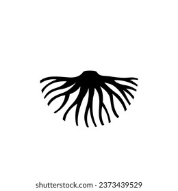 Illustration vector graphic of abstract life root on white background logo design template