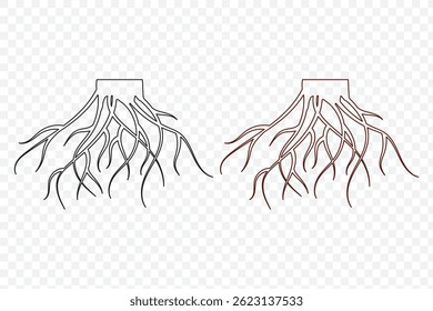 Ilustração vetor gráfico de raiz de vida abstrata no fundo branco vetor logotipo modelo de design. EPS 10.