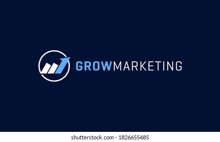 Illustration Vector Graphic Of Abstract Mark, Modern, Simple, Edgy, For Finance Grow Marketing Logo Design