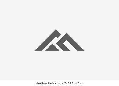 Illustration vector graphic of abstract minimalist bold mountain. Good for logo